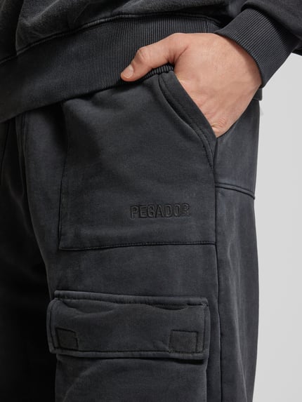 PEGADOR Cargohose mit elastischem Bund Black 3