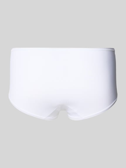 Produktfoto, witte slip met labeldetail, materiaalmix met stretch, nauwsluitende pasvorm, set van 3, Slip mit Label-Detail im 3er-Pack van Sloggi