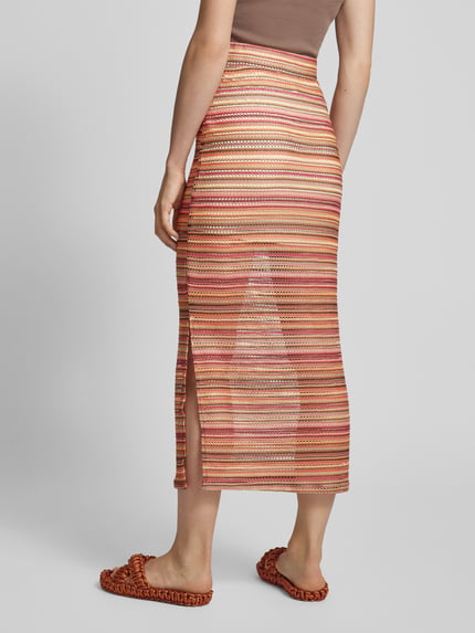 OBJECT Maxirok met ajourpatroon, model 'ISA ARTHINE' Fuchsia - 5