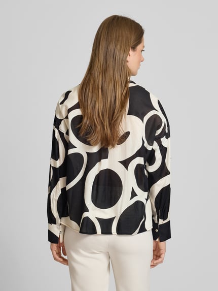 someday. Relaxed Fit Bluse im Allover-Look Modell 'Zirveli' Black 5