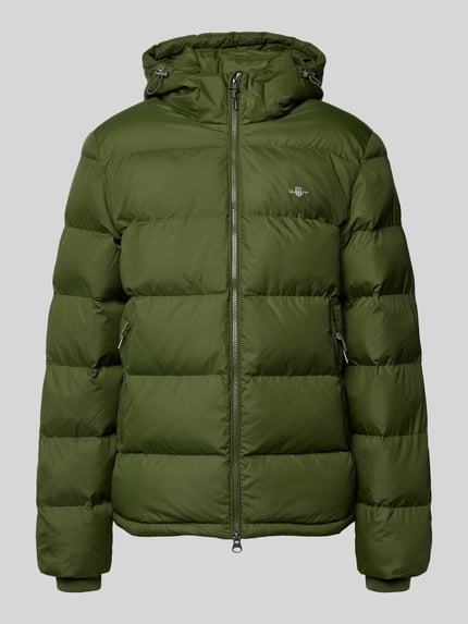 GANT Regular Fit Steppjacke mit Logo-Stitching Modell 'Cloud' Oliv 2
