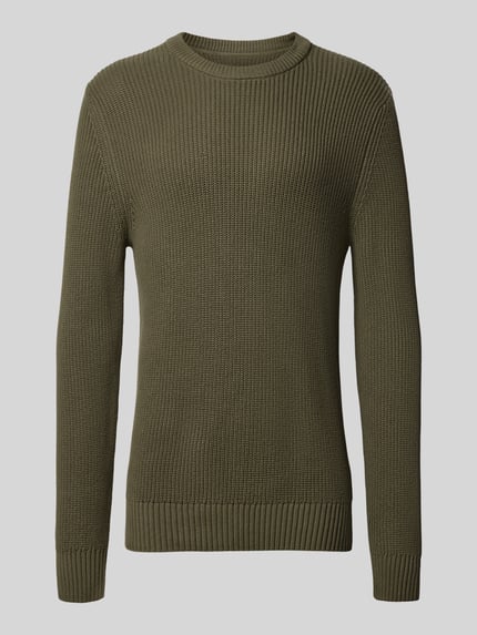 MCNEAL Strickpullover mit Rundhalsausschnitt Oliv 2