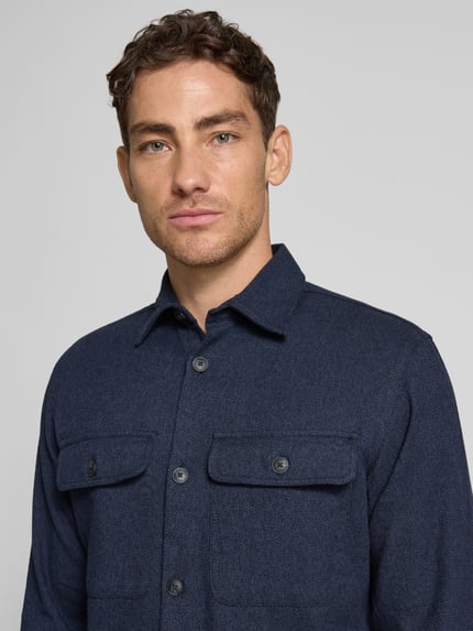 JACK & JONES Premium Regular Fit Freizeithemd mit Kentkragen Modell 'RAYLE' Marine 3