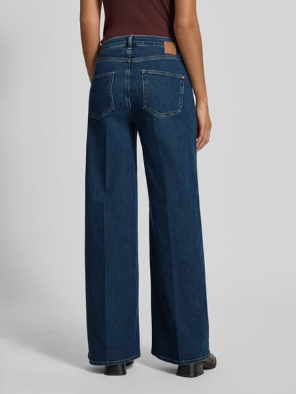 Raffaello Rossi Wide Leg Jeans mit Bügelfalten Modell 'SEVENTY' Dunkelblau 5