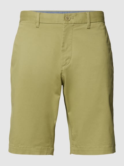 Tommy Hilfiger Straight leg korte chino met achterzakken, model 'HARLEM' Olijfgroen - 2