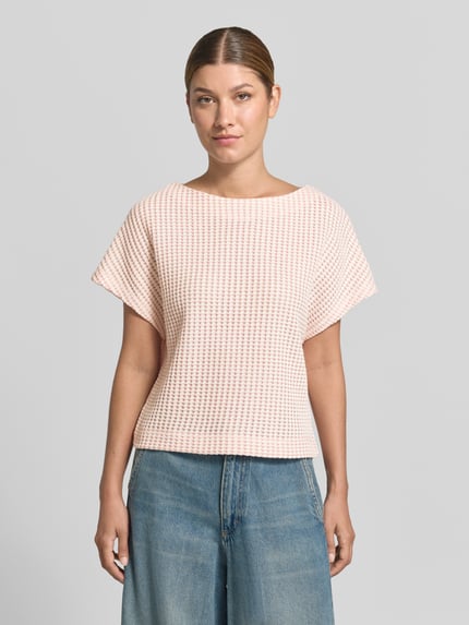 OPUS t-shirt o kroju regular fit z mieszanki bawełny model 'Gutina' Jasnoróżowy 4