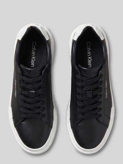 CK Calvin Klein Sneaker aus echtem Rindsleder Modell 'CHUNKY CUPS' Black 3