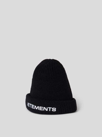 VETEMENTS Wollen muts in riblook Zwart - 2