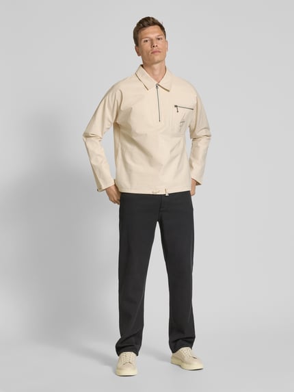DEUS EX MACHINA Sweatshirt mit kurzem Reißverschluss Modell 'SPECTER' Offwhite 1