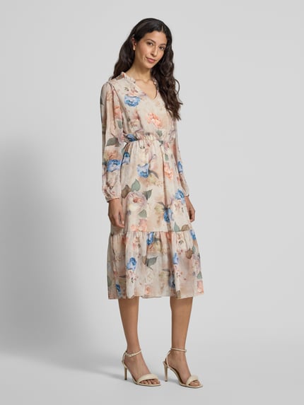ZABAIONE Midikleid im Stufen-Look Offwhite 1