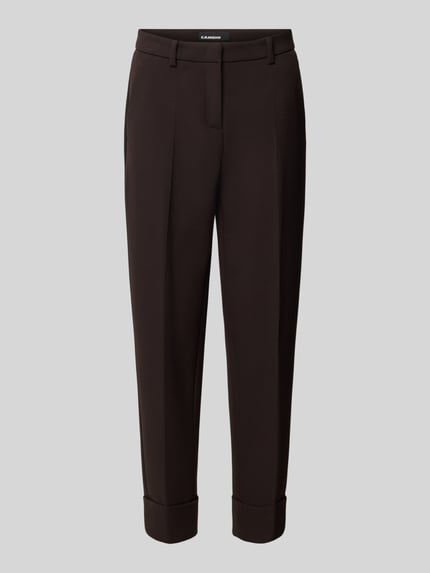 Produktfoto, czarna, zwężana Regular Fit Schmale Hose mit Viskose-Baumwoll-Anteil Modell 'KRYSTAL' von CAMBIO, damska, gładka faktura, Damen Schmale Hose von CAMBIO