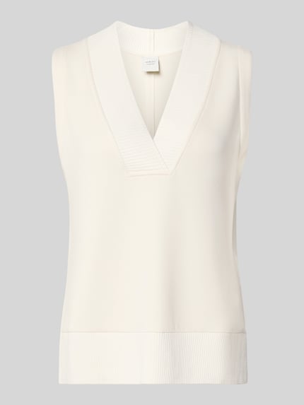 Top aus Viskose-Mix in Strick-Optik Modell 'Freida' Shop The Look MANNEQUINE