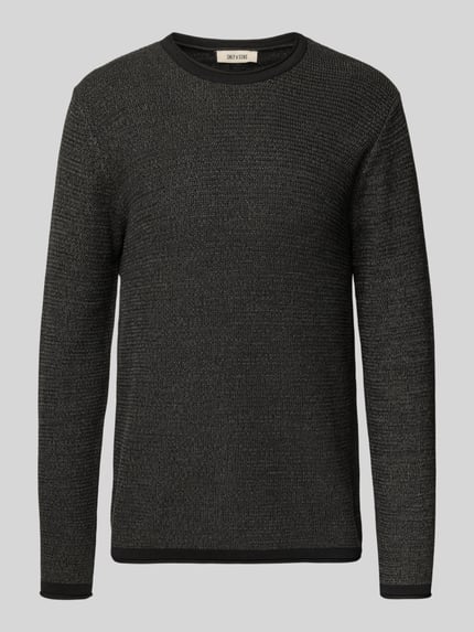 ONLY & SONS Regular Fit Strickpullover aus reiner Baumwolle Modell 'ERIC' Anthrazit Melange 2