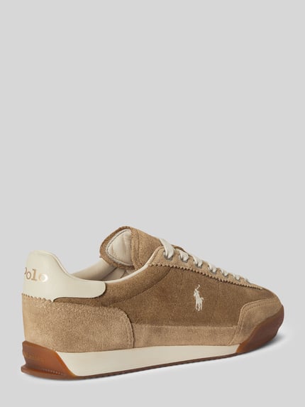 Polo Ralph Lauren Low Top Sneaker aus echtem Veloursleder Modell 'HESTER' Beige 4