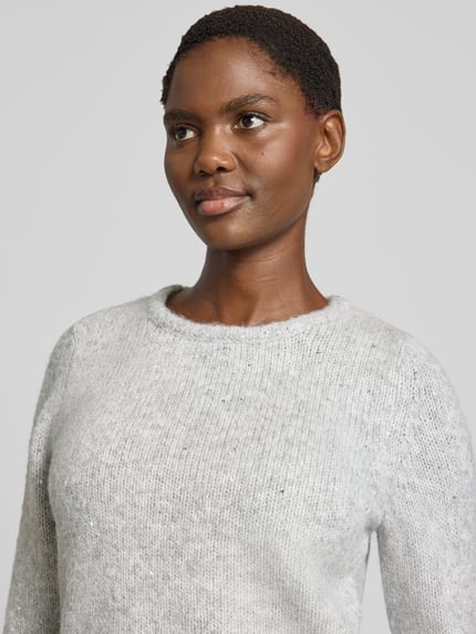 Christian Berg Woman Selection Regular fit pullover met mohairgehalte Beige gemêleerd - 3