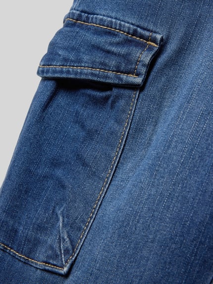 NAME IT Baggy fit cargojeans met elastische boorden, model 'BEN' Donkerblauw - 2