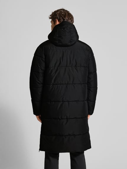 Icepeak Gewatteerde lange jas met capuchon en steekzakken, model 'ARDEK' Zwart - 5