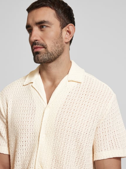 Selected Relaxed Fit Freizeithemd mit Umlegekragen Modell 'SLHRELAXBANE' Offwhite 3