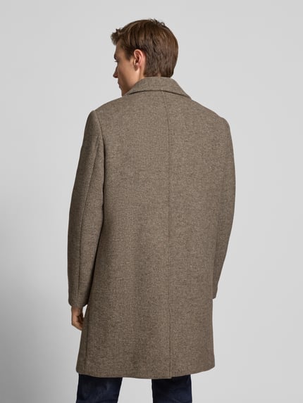 Selected Płaszcz o kroju regular fit z mieszanki wełny model ‘ARCHIVE’ Jasnobrązowy 5