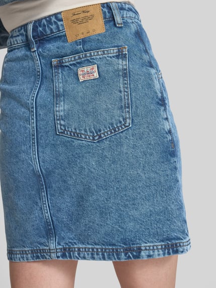 American Vintage Jeansrok met steekzakken, model 'JOYBIRD' Blauw - 3