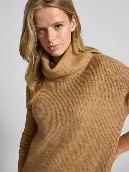 ONLY Strickkleid mit Woll-Anteil Modell 'JANA' Sand Melange 3