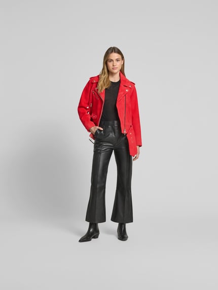 Stand Studio Lederjacke aus echtem Leder Rot 1