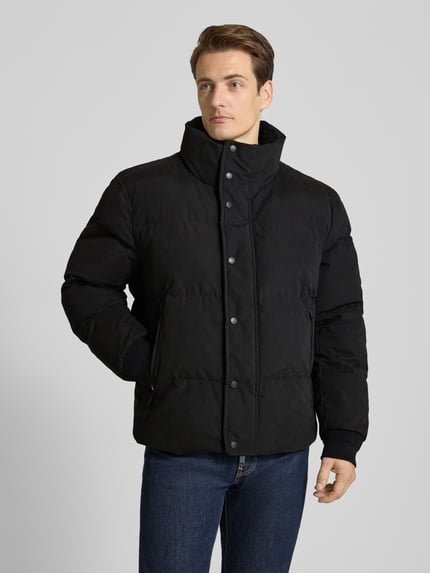 BOSS Orange Kurtka pikowana o kroju regular fit ze stójką model ‘OCAMP’ Czarny 4