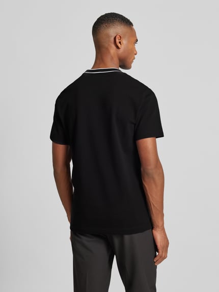 Lacoste T-shirt met labelstitching Zwart - 5