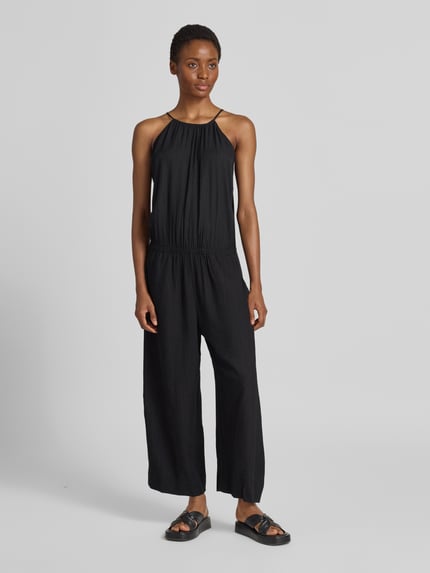 OPUS Getailleerd jumpsuit van viscosemix model 'Mebo' Zwart - 4