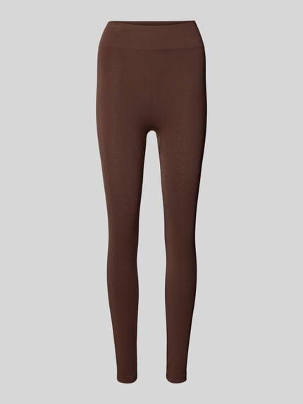 Produktfoto, Leggings aus Viskose-Mix im nahtlosen Design Modell 'BAMBOO' von MAGIC Bodyfashion, braun, einfarbig, elastischer Bund, eng anliegend, feuchtigkeitsabsorbierendes Material