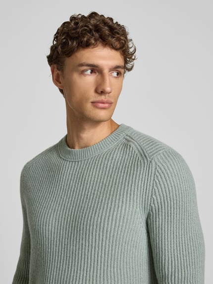 FTC Cashmere Kasjmier pullover met structuurmotief Mintgroen - 3