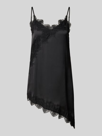 PIECES Linia a sukienka casualowa z obszyciem koronką model 'ELVA' Czarny 2