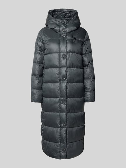 Blauer USA Regular Fit Steppmantel mit Label-Detail Modell 'BELLEVUE' Dunkelgrau 2