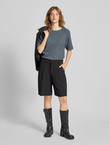 PIECES Regular Fit T-Shirt mit Raglanärmeln Modell 'BREE' Rauchblau Melange 1