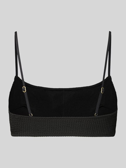 Produktfoto, Damen Bikini Oberteil mit Strukturmuster Modell 'SKIN SAND' von Neo Noir in Schwarz, Bralette-Form mit verstellbaren Spaghettiträgern