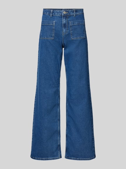 VERO MODA Wide Fit Jeans aus Baumwoll-Mix Modell 'KAYLA' Blau 2