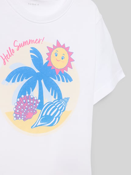 NAME IT T-Shirt mit Motiv-Print Modell 'JASSA' Weiss 2