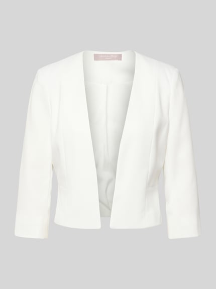 Produktfoto, Bolero met 1/2-mouwen van Christian Berg Cocktail, effen wit, duurzaam materiaal, tailored fit, ruglengte 46 cm bij maat 36.