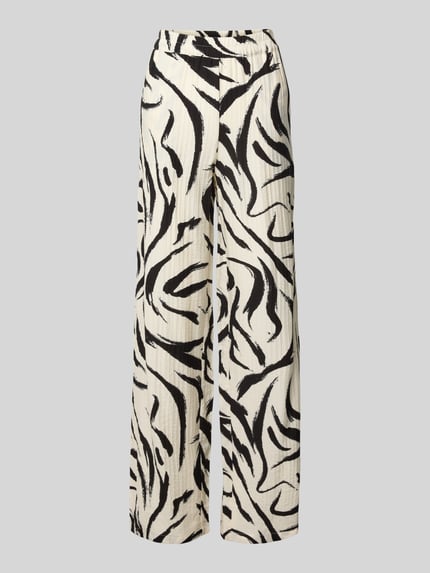 VILA Loose Fit Stoffhose mit Strukturmuster Modell 'CLO' Offwhite 2