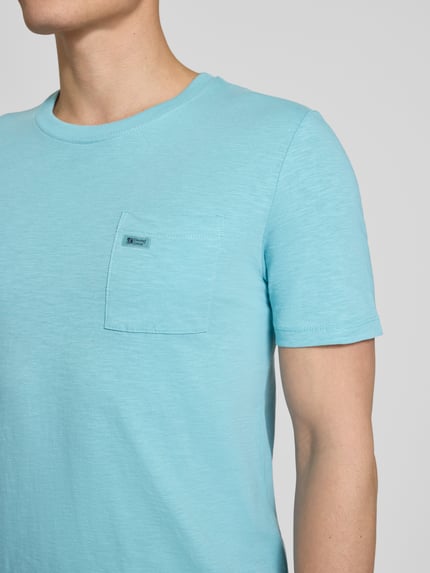 s.Oliver RED LABEL Regular Fit T-Shirt aus reiner Baumwolle Tuerkis 3