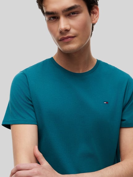 Tommy Jeans regular fit T-shirt van puur katoen Petrol - 3