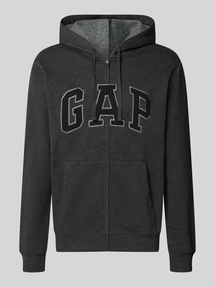 GAP Sweatjacke mit Logo-Schriftzug Dunkelgrau 1