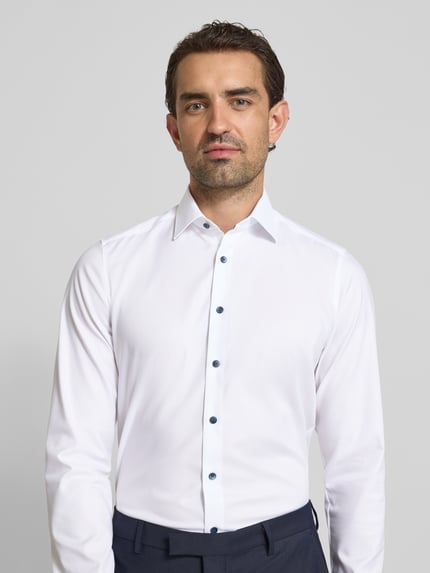 OLYMP Level 5 slim fit zakelijk overhemd met extra lange mouw Wit - 3