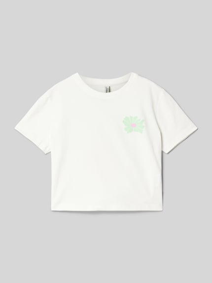 Blue Effect Kort T-shirt met motiefprint Wit - 1