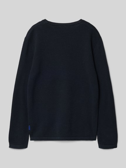 ONLY & SONS Regular Fit Strickpullover aus reiner Baumwolle Modell 'PANTER' Marine 3