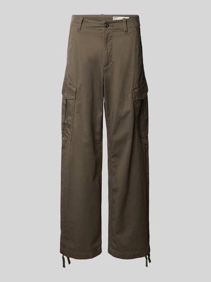 Produktfoto, Loose Fit Cargohose aus Baumwoll-Mix von G-Star Raw in olivgrün, mix van katoen en elastaan, met riemlussen, knoop- en ritssluiting, steekzakken, cargozakken, achterzakken, pijpboorden met bandjes, bandwijdte maat 27: 40 cm, binnenbeenlengte maat 27: 81 cm
