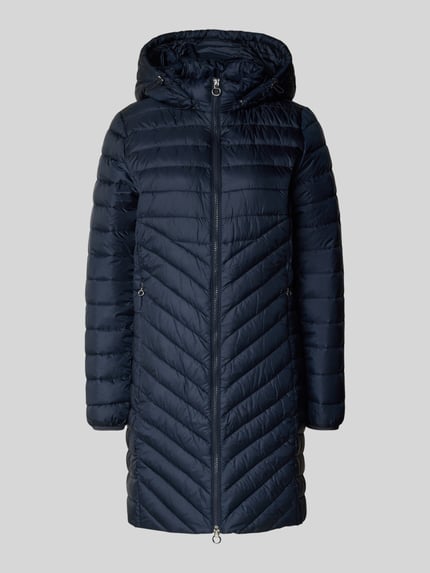 s.Oliver RED LABEL Płaszcz pikowany o kroju slim fit z odpinanym kapturem Granatowy 2