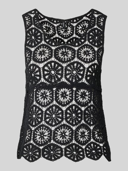 Top bluzkowy o kroju regular fit z mieszanki bawełny model 'ELSA' Shop The Look MANNEQUINE