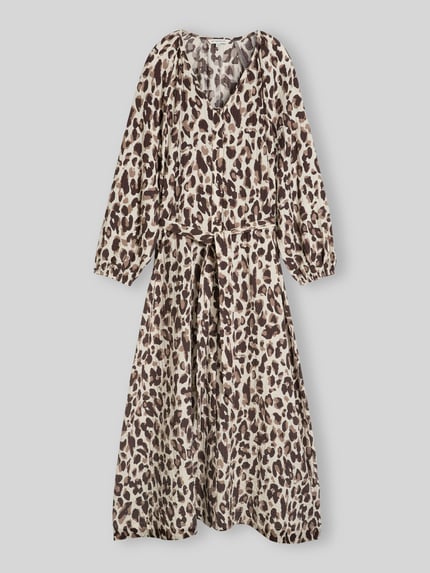 Tom Tailor Tailliertes Freizeitkleid aus Viskose-Mix Mittelbraun 2