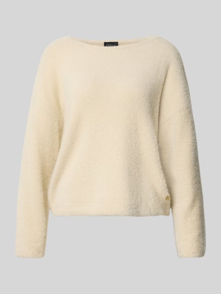 Produktfoto, crèmekleurige regular fit pullover met viscose van s.Oliver BLACK LABEL, zachte textuur, Dames pullover